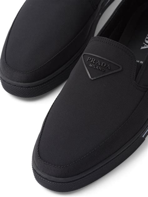 prada renylon sneakers|Prada nylon slip on sneakers.